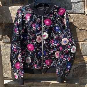 floral bomber jacket